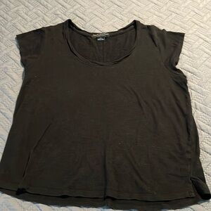 Scoop neck black t shirt